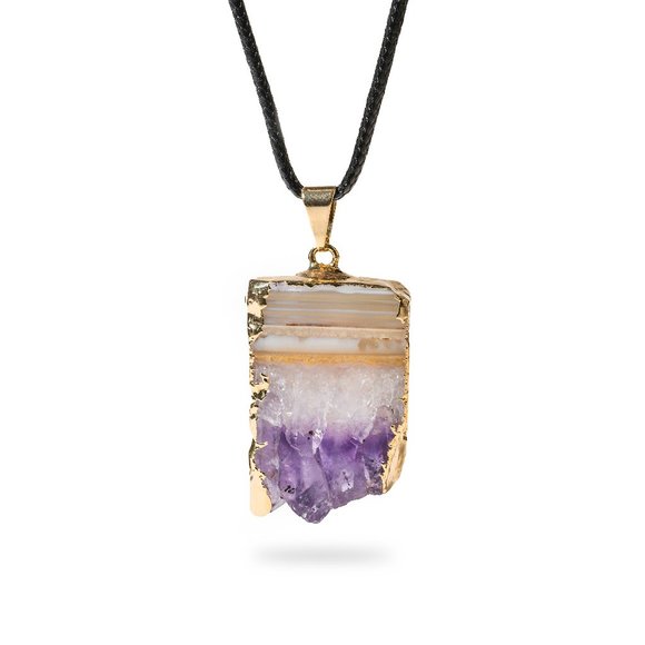 AYANA Amethyst Geode Necklace - A Beautiful and Meaningful Gift for Women - Picture 3 of 10